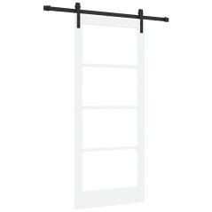 vidaXL Porta Scorrevole con Kit di Ferramenta 'ORKDAL'Bianca 86x198.5 cm