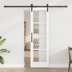 porta scorrevole vidaXL con set di ferramenta 'ORKDAL'bianco 61x198.5 cm