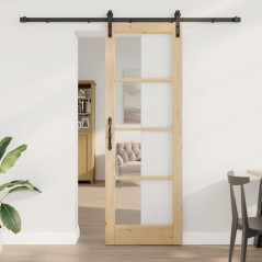 porta scorrevole vidaXL con set di ferramenta 'ORKDAL'73.5x211 cm
