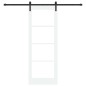 Porta scorrevole vidaXL con set di accessori 'ORKDAL'Bianca 78x211 cm