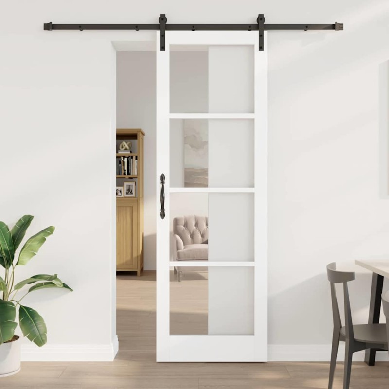 Porta Scorrevole vidaXL con Set Hardware 'ORKDAL'Bianca 78x232 cm Porta Scorrevole vidaXL con Set Hardware 'ORKDAL'Bianca 78x232 cm