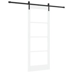 Porta Scorrevole vidaXL con Set di Accessori 'ORKDAL'Bianca 83x211 cm
