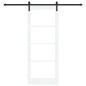 Porta Scorrevole vidaXL con Set di Accessori 'ORKDAL'Bianca 83x211 cm
