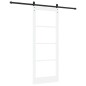 Porta Scorrevole vidaXL con Set di Accessori 'ORKDAL'Bianca 83x211 cm