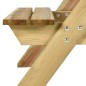 Tavolo da Picnic con Panche 110x123x73 cm in Pino Impregnato Tavolo da Picnic con Panche 110x123x73 cm in Pino Impregnato