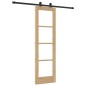 Porta scorrevole vidaXL con set di hardware 'ORKDAL'Legno massello e vetro