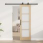 Porta scorrevole vidaXL con set di hardware 'ORKDAL'Legno massello e vetro