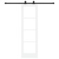 porta scorrevole vidaXL con set hardware 'ORKDAL'legno massello bianco e vetro porta scorrevole vidaXL con set hardware 'ORKDAL'legno massello bianco e vetro