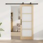 Porta Scorrevole vidaXL con Set di Ferramenta 'ORKDAL'Legno Massello & Vetro Porta Scorrevole vidaXL con Set di Ferramenta 'ORKDAL'Legno Massello & Vetro
