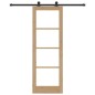 Porta Scorrevole vidaXL con Set di Accessori 'ORKDAL'Legno Massello e Vetro Porta Scorrevole vidaXL con Set di Accessori 'ORKDAL'Legno Massello e Vetro