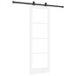 Porta Scorrevole vidaXL con Set di Accessori 'ORKDAL'Bianco Legno Solido e Vetro