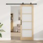 Porta Scorrevole vidaXL con Set di Accessori 'ORKDAL'Legno Massello & Vetro Porta Scorrevole vidaXL con Set di Accessori 'ORKDAL'Legno Massello & Vetro
