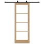 Porta Scorrevole vidaXL con Set di Accessori 'ORKDAL'Legno Massello & Vetro Porta Scorrevole vidaXL con Set di Accessori 'ORKDAL'Legno Massello & Vetro