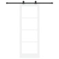 vidaXL Porta Scorrevole con Set di Hardware 'ORKDAL'Bianco Legno Massello e Vetro vidaXL Porta Scorrevole con Set di Hardware 'ORKDAL'Bianco Legno Massello e Vetro