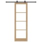porta scorrevole vidaXL con set di hardware 'ORKDAL'Legno Massello e Vetro