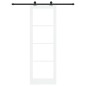 Porta Scorrevole vidaXL con Kit Hardware 'ORKDAL'in Legno Massello Bianco&Vetro Porta Scorrevole vidaXL con Kit Hardware 'ORKDAL'in Legno Massello Bianco&Vetro