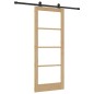 porta scorrevole vidaXL con set di hardware 'ORKDAL'in legno massello e vetro porta scorrevole vidaXL con set di hardware 'ORKDAL'in legno massello e vetro