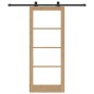 porta scorrevole vidaXL con set di hardware 'ORKDAL'in legno massello e vetro porta scorrevole vidaXL con set di hardware 'ORKDAL'in legno massello e vetro