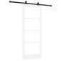 Porta scorrevole vidaXL con set di hardware 'ORKDAL'Legno massello bianco e vetro Porta scorrevole vidaXL con set di hardware 'ORKDAL'Legno massello bianco e vetro
