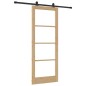 Porta Scorrevole vidaXL con Set di Fissaggi 'ORKDAL'Legno Massello & Vetro Porta Scorrevole vidaXL con Set di Fissaggi 'ORKDAL'Legno Massello & Vetro