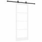 porta scorrevole vidaXL con set di ferramenta 'ORKDAL'in legno solido bianco e vetro porta scorrevole vidaXL con set di ferramenta 'ORKDAL'in legno solido bianco e vetro