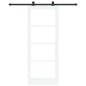 porta scorrevole vidaXL con set di ferramenta 'ORKDAL'in legno solido bianco e vetro porta scorrevole vidaXL con set di ferramenta 'ORKDAL'in legno solido bianco e vetro