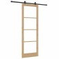 Porta Scorrevole vidaXL con Set di Ferramenta 'ORKDAL'in Legno Massello & Vetro Porta Scorrevole vidaXL con Set di Ferramenta 'ORKDAL'in Legno Massello & Vetro