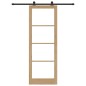 Porta Scorrevole vidaXL con Set di Ferramenta 'ORKDAL'in Legno Massello & Vetro Porta Scorrevole vidaXL con Set di Ferramenta 'ORKDAL'in Legno Massello & Vetro