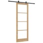 Porta Scorrevole vidaXL con Set di Ferramenta 'ORKDAL'in Legno Massello & Vetro Porta Scorrevole vidaXL con Set di Ferramenta 'ORKDAL'in Legno Massello & Vetro