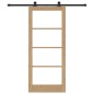Porta Scorrevole vidaXL con Set di Ferramenta 'ORKDAL'Legno Massello e Vetro Porta Scorrevole vidaXL con Set di Ferramenta 'ORKDAL'Legno Massello e Vetro