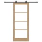 Porta scorrevole vidaXL con set di hardware 'ORKDAL'in legno solido e vetro Porta scorrevole vidaXL con set di hardware 'ORKDAL'in legno solido e vetro