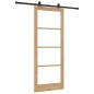 Porta scorrevole vidaXL con set di hardware 'ORKDAL'in legno solido e vetro Porta scorrevole vidaXL con set di hardware 'ORKDAL'in legno solido e vetro