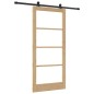 Porta scorrevole vidaXL con set hardware 'ORKDAL'Legno massello e vetro Porta scorrevole vidaXL con set hardware 'ORKDAL'Legno massello e vetro