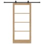 Porta scorrevole vidaXL con set hardware 'ORKDAL'Legno massello e vetro Porta scorrevole vidaXL con set hardware 'ORKDAL'Legno massello e vetro