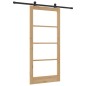 Porta scorrevole vidaXL con set hardware 'ORKDAL'Legno massello e vetro Porta scorrevole vidaXL con set hardware 'ORKDAL'Legno massello e vetro