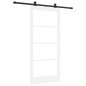 vidaXL Porta scorrevole con set di accessori 'ORKDAL'in legno massello bianco e vetro