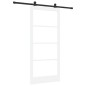 vidaXL Porta scorrevole con set di accessori 'ORKDAL'in legno massello bianco e vetro