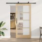 Porta Scorrevole vidaXL con Maniglie 'ORKDAL'Legno Massello & Vetro