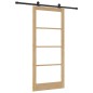 Porta Scorrevole vidaXL con Maniglie 'ORKDAL'Legno Massello & Vetro