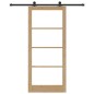 Porta Scorrevole vidaXL con Maniglie 'ORKDAL'Legno Massello & Vetro