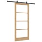 Porta Scorrevole vidaXL con Maniglie 'ORKDAL'Legno Massello & Vetro