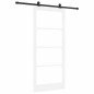 Porta Scorrevole vidaXL con Set di Ferramenta 'ORKDAL'Legno Solido e Vetro Bianco Porta Scorrevole vidaXL con Set di Ferramenta 'ORKDAL'Legno Solido e Vetro Bianco
