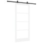 Porta Scorrevole vidaXL con Set di Ferramenta 'ORKDAL'Legno Solido e Vetro Bianco Porta Scorrevole vidaXL con Set di Ferramenta 'ORKDAL'Legno Solido e Vetro Bianco