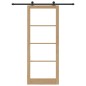 porta scorrevole vidaXL con set hardware 'ORKDAL'Legno Massello e Vetro