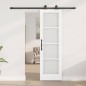 vidaXL Porta Scorrevole con Set di Ferramenta 'ORKDAL'Bianco in Legno Massello e Vetro vidaXL Porta Scorrevole con Set di Ferramenta 'ORKDAL'Bianco in Legno Massello e Vetro