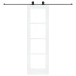 vidaXL Porta Scorrevole con Set di Ferramenta 'ORKDAL'Bianco in Legno Massello e Vetro vidaXL Porta Scorrevole con Set di Ferramenta 'ORKDAL'Bianco in Legno Massello e Vetro