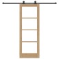 vidaXL Porta Scorrevole con Set di Ferramenta 'ORKDAL'Legno Solido & Vetro vidaXL Porta Scorrevole con Set di Ferramenta 'ORKDAL'Legno Solido & Vetro