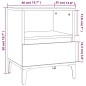 Comodini 2 pz in Bianco 40x35x50 cm