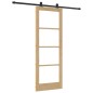 Porta scorrevole vidaXL con Set di Hardware 'ORKDAL'Legno Massello e Vetro Porta scorrevole vidaXL con Set di Hardware 'ORKDAL'Legno Massello e Vetro