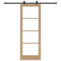 Porta scorrevole vidaXL con Set di Hardware 'ORKDAL'Legno Massello e Vetro Porta scorrevole vidaXL con Set di Hardware 'ORKDAL'Legno Massello e Vetro